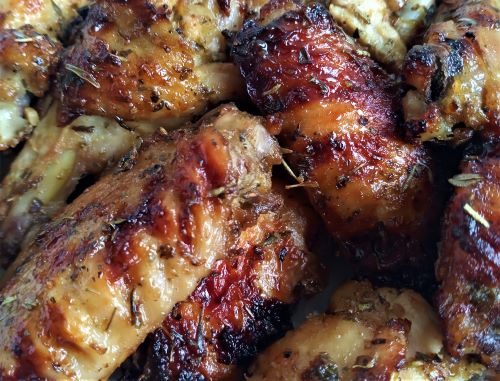 Herb and Mustard Marinated Chicken Wings