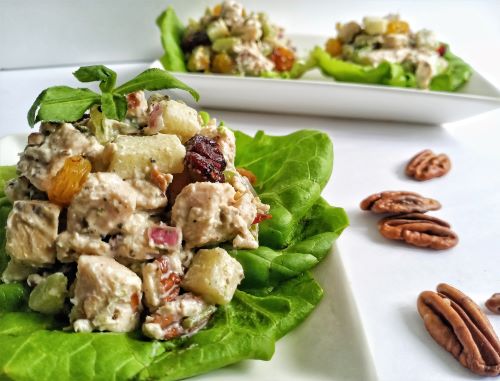 Chicken Apple Salad With Pecans and Cranberries