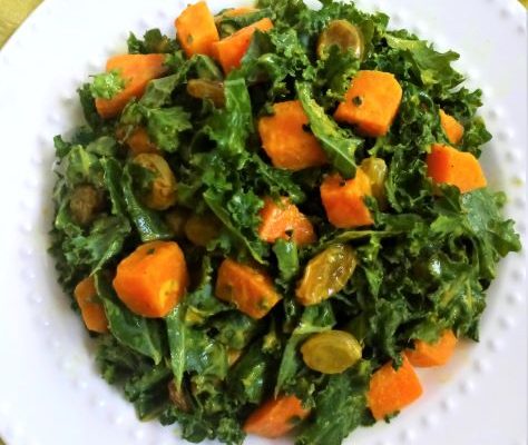 Golden Kale and Sweet Potato Salad