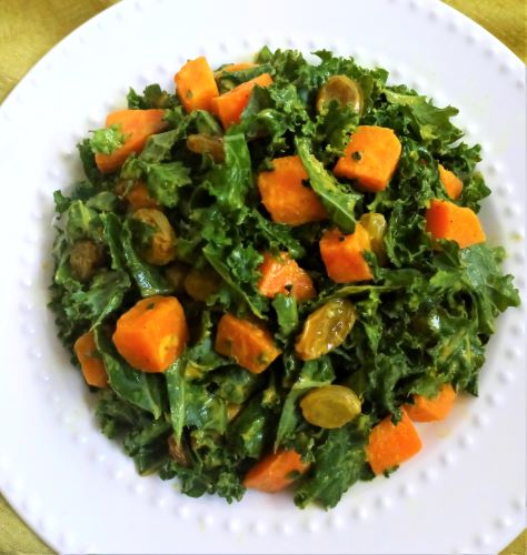 Golden Kale and Sweet Potato Salad