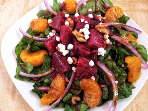 Beet Greens and Tangerine Salad