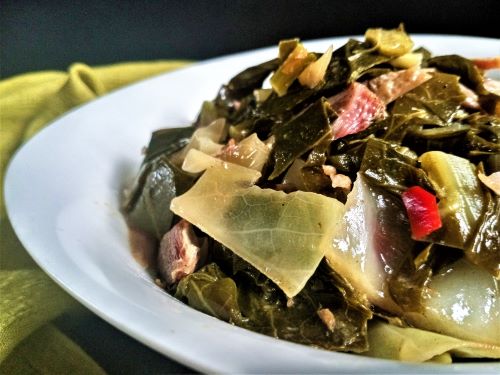 Collards and Cabbage with Smoked Turkey