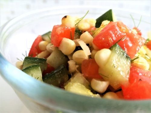 Corn,Cucumber and Fennel Salad