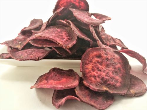 Baked Purple Sweet Potato Chips